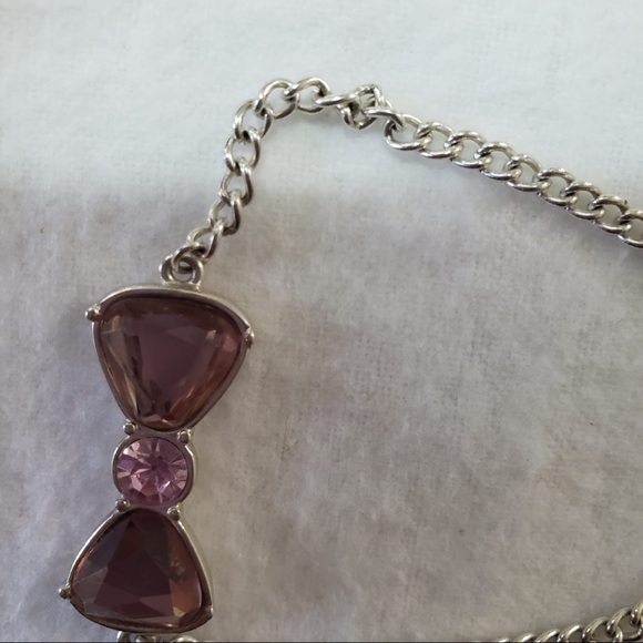 🎁Claire’s BabyPink GemBow Delicate DaintyBracelet - Picture 2 of 6